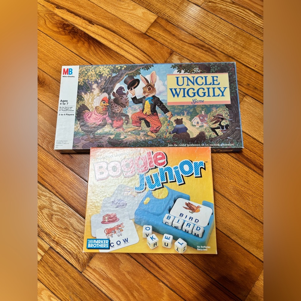 Vintage Board Games bundle Boggle Junior and Uncle Wiggily